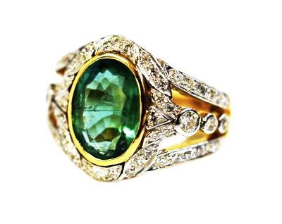 Vintage Emerald and Diamond Ring