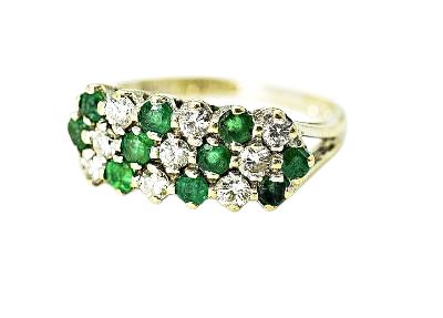 Vintage Emerald and Diamond Ring