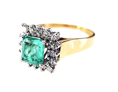 Vintage Emerald and Diamond Ring