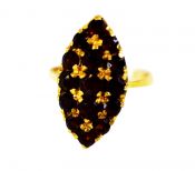 Vintage Garnet Navette Ring