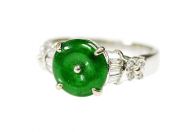 Vintage Jade and Diamond Ring