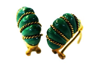 Vintage Malachite Earrings