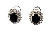 Vintage Sapphire and Diamond Earrings