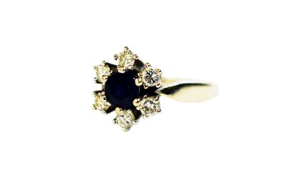 Vintage Sapphire and Diamond Ring