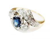 Vintage Sapphire and Diamond Ring