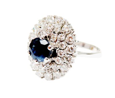 Vintage Sapphire and Diamond Ring
