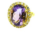 Vintage Amethyst and Diamond Ring
