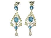 Antique Style Aquamarine Earrings
