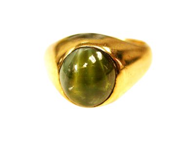 Vintage Chrysoberyl Cat's Eye Solitaire Ring
