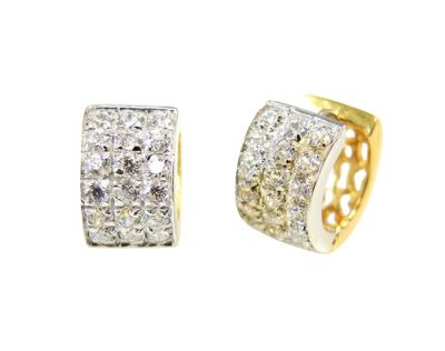 Vintage Cubic Zirconia Huggy Earrings