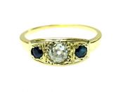Vintage Diamond and Sapphire Ring