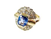 Vintage Sapphire and Diamond Ring