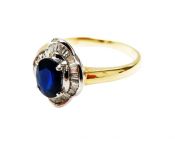 Vintage 1.06ct. Sapphire and Diamond 14kt. Ring