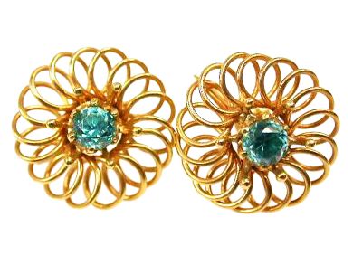 Vintage Zircon Earrings