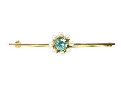 Zircon Floral Brooch