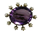 Amethyst Brooch