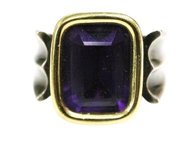 Vintage Amethyst Solitaire Ring