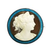 Antique Carved Cameo Brooch