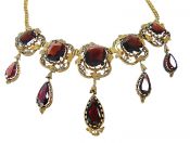 Antique Garnet Fringe Necklace