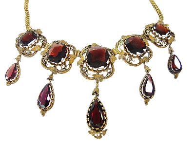 Antique Garnet Fringe Necklace