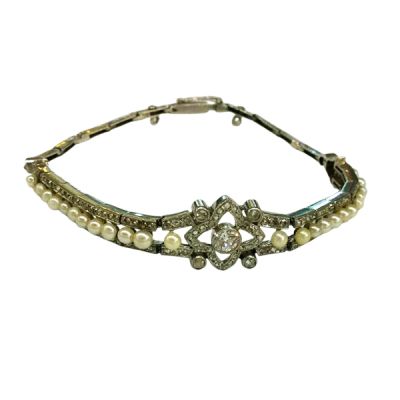 Pearl and Diamond Bracelet