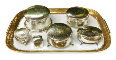 Antique Sterling Silver Dresser Boxes