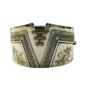 Antique Victorian Sterling Silver Hinged Bracelet