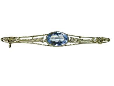 Aquamarine Brooch