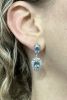 Vintage Inspired 5.47ct Aquamarine and Diamond Drop Earrings in 18kt White Gold