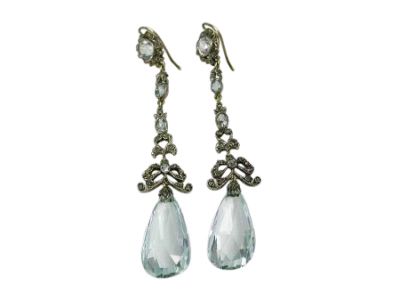 Aquamarine Victorian Earrings