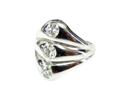 Art Deco 3 Diamond Ring
