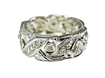 Art Deco Diamond Eternity Band