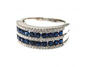 Art Deco Inspired Sapphire and Diamond Ring