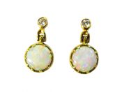 Audrius Krulis Opal and Diamond Earrings