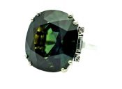 Birks Green Sapphire and Diamond Ring