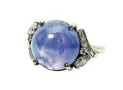 Birks Vintage Star Sapphire and Diamond Ring