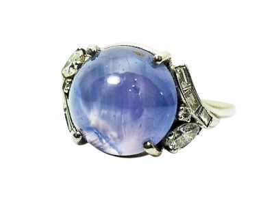 Birks Vintage Star Sapphire and Diamond Ring