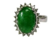 Birks Vintage 3.26ct Jade 14-18kt Ring