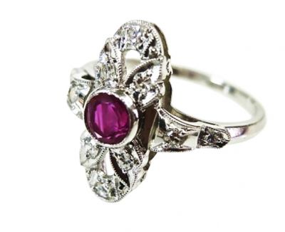 Birks Ruby and Diamond Ring