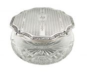 Birks Sterling Silver & Crystal Dresser Jar