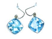 Blue Topaz Drop Earrings