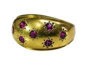 Vintage Synthetic Ruby Bombe Ring