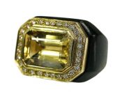 Citrine and Ebony Ring