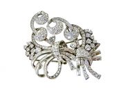 Diamond Floral Brooch