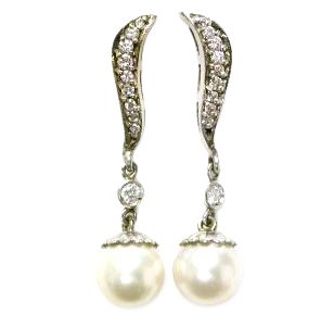 Pearl and Diamond Earrings