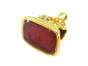 Carnelian Intaglio Fob Pendant