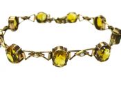 Antique Citrine and Pearl Bracelet