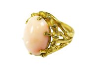 Vintage Coral Bamboo Ring