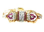 Diamond and Ruby Curtiss Wristwatch