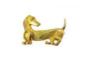 Dachshund Diamond and Gold Brooch